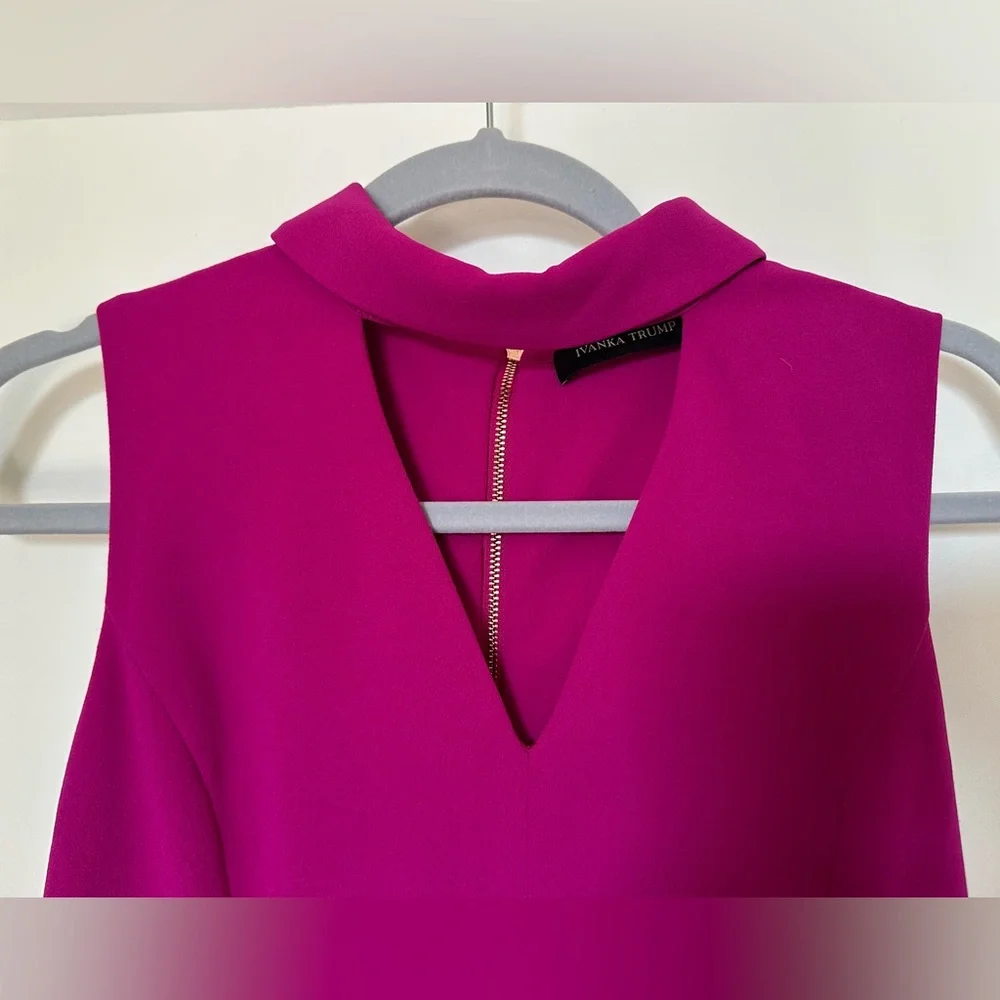 Ivanka Trump Fuchsia Midi Sleeveless Dress - size 8 - Picture 3 of 7